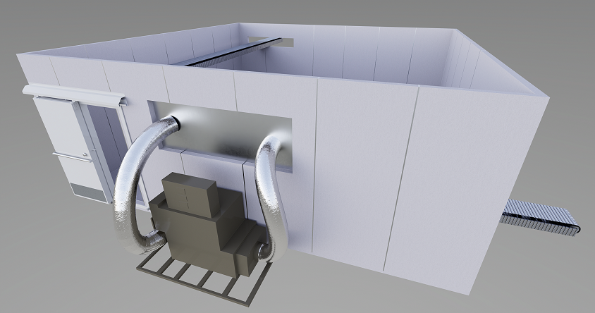 Humiscope 3d render of a Commercial Drying Rooms